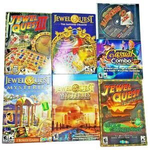 Lot of Jewel Quest Collection Combo Mahongg Computer PC Game CD-ROM Windows Xp 7